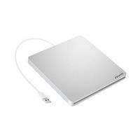 Ploveyy USB External DVD-Reader with CD-RW Burner Drive For All System Windows 2000/XP/Vista/Win 7/Win 8/Win 10 Notebook PC Desktop Computer for Apple Mac Macbook Pro/ Air iMac (Silver)