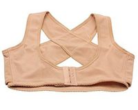 Ushoppingcart Lady Chest Breast Support Belt Band Posture Corrector Brace Body Strap Back Shoulder Vest Shaper (Nude: M)