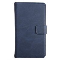 Yagghe Multifunction Universal Smartphone Protective Case for Google Pixel, iPhone, Galaxy, Leather Wallet Case Flip Cover Travel Storage Case Fits JUUL Vape BLU Electronic Cigarettes (Blue)