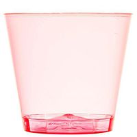 Fineline Quenchers 401-RD 1 oz. Neon Red Hard Plastic Shot Cup - 2500/Case