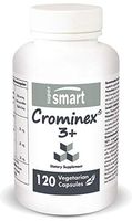 Supersmart - Minerals & Weight Loss - Crominex 3+ Chromium Supplement - Helps Reduce Body Fat Mass While Preserving Lean Muscle Mass | 120 Vegetarian Capsules - Non-GMO