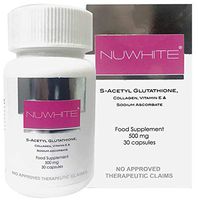 NuWhite Nu White S-Acetyl Glutathione New Improved Formula Skin Whitening 30 Capsules