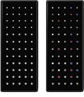 Putars 120pcs Stainless Steel Nose Studs Rings Piercing Pin Body Jewelry for Men Women Body Piercing Set, Various Size