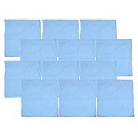 Waxie Blue Microfiber Low-lint Polishing Cloth - 12 Pack
