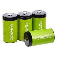 AmazonBasics D Cell Rechargeable Batteries 10000mAh Ni-MH - 4-Pack