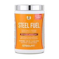 SteelFit Steel Fuel - Branched Chain Amino Acids - 5g BCAA Blend - Muscle Recovery Endurance Powder - Added Hydration with Coconut Water Powder - Sugar Free - Vegan - Watermelon Lemonade - 30 Servings
