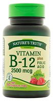Nature's Truth Vitamin B-12 2500 McgPlus Folic Acid, Natural Berry Flavor, 60 Count (Pack of 3)