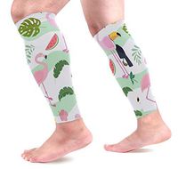 LEVEIS Touc Flam Pattern2 Calf Compression Sleeves,Leg Performance Support for Shin Splint Calf Pain Relief Men & Women Guards Sleeves for Running Cycling 1 Pair