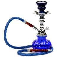 10" 1 Hose Mini Pumpkin Glass Hookah Blue