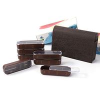 Weekly Pill Organizer with Mini PU Carrying Case 3 Times a Day AM PM Pill Box Travel Medication Reminder(Chocolate Color)