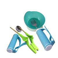 JJZXPJ Adaptive Utensil Set，Handicap Utensils Anti-Shake Anti-Splash Non-Slip Handles Weighted Utensils Suitable for Hand Tremors, Arthritis, Parkinson’s Or Elderly Use