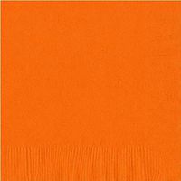 50 Plain Solid Colors Luncheon Dinner Napkins Paper - Orange