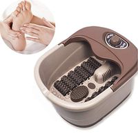 DXXCV Heated Foot Spa Bath Massager with Pedicure Attachments, Vibration and Bubble Massage for Fatigue Relief, Home Foot Spa Bath Massager