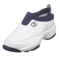 Propet Women's W3851 Wash & Wear Slip-On,White/Navy,6 W (US Women's 6 D)