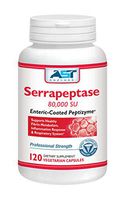 Serrapeptase 80,000 SPU – 120 Vegetarian Capsules - Premium Natural Systemic Enzyme – Enteric-Coated Serrapeptase – AST Enzymes