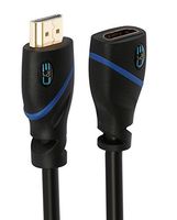 C&E 40 Feet Category 2 Certified - Super HDMI Extension Cable Male to Female, Gold Plated, Black, 1 Pack