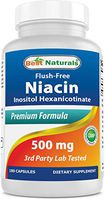 Best Naturals Flush-Free Niacin Inositol Hexanicotinate 500 mg 180 Capsules