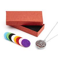 Essential Oil Diffuser Necklace for Women by Divine Botanics - Aromatherapy Jewelry Necklace Diffuser With 8 Refill Pads - Holiday and Christmas Gifts For Women Unique Gift Set