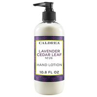 Caldrea Hand Lotion, Made with Shea Butter, Aloe Vera, and Glycerin- Lavender Cedar Leaf Scent, 10.8 oz
