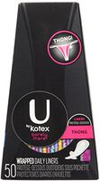 U By Kotex Barely There Thong Panty Liners, 50 Count