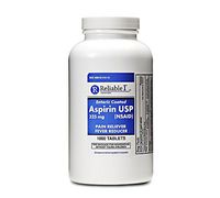 Reliable 1 Aspirin USP 325 mg (NSAID) 1000 Enteric Coated Tablets
