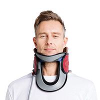 PILIBEIBEI Cervical Neck Traction Device,Protection Inflatable Neck Stretcher Collar with Pump, for Spine Alignment at Home and Chronic Neck Pain Relief,C