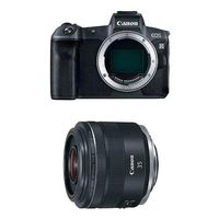 Canon EOS R Mirrorless Digital Camera (Body Only) and 35-35mm f/1.8-22 Fixed Prime SLR Camera Lens, Black