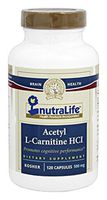 NutraLife Acetyl L-Carnitine HCI, 500 mg, 120 Capsules