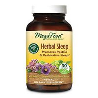 MegaFood, Herbal Sleep, Doctor Recommended and Made with Organic Ashwagandha, Hops and Passion Flower, Vegetarian, Gluten Free, 30 Capsules