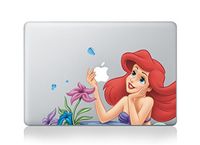 Mermaid Cartoon Character Decal Sticker for MacBook Laptop Air Pro Retina Cool Disney Kids Fun Cute Girly Adorable Awesome Movies Mermaids Pretty