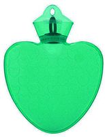 Warm Simple 1 L Hot Water Bottle Safe Water-Filled, Hot Water Bottle (Heart-Shaped, Green)