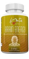 Brain Supplement with Vitamin b12 Enhance Focus, Concentration, Mental Energy No Crash orJitters B Complex Rodhiola Rosea Caffeine Ginseng Maca for Women & Men 30 Capsules by Amate Life