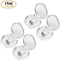 Clipple Silicone Magnetic Anti Snore Transparent Silicone Stop Snoring Device Silicone Nose Clip Tools Professional Relieve Snore Mini Comfortable Sleep Sleeping Aid for Men Women (4 pcs)