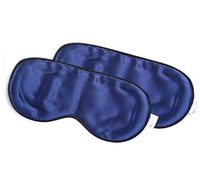 Ultrathin Sleeping Mask for Women/Men, Comfortable Soft Nature Silk Eye Mask, Blindfold for Sleep Aid & Travel Naps (Navy Blue 2 Pack)