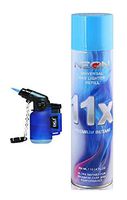 45 Degree Angle Small Eagle Torch Lighter NEON 11X Butane Refill Fuel Fluid 10oz