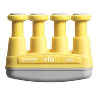 PROHANDS VIA Hand Exerciser, Finger Exerciser (Hand Grip Strengthener), Spring-Loaded, Finger-Piston System, Isolate and Exercise Each Finger, (4 lb Light Tension, Yellow-Via)