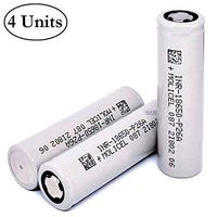 M&A BD 4 Pack of Gray-P26A, 2600mAh, 35A, Rechargeable, Replacement for Flat Top, 18650-Battery, for LED Flashlight, Power Bank