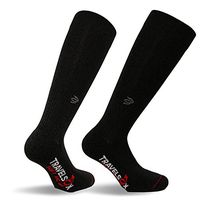 Travelsox TSS6000 The Original Patented Graduated Compression Performance Travel & Dress Socks With DryStat OTC Pairs, Black, Large