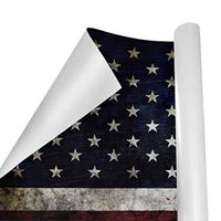 Gift Wrapping Paper Roll Vintage American Flag for Birthday,Holiday,Wedding,Baby Shower Gift Wrap - 3Rolls - 58inch x 23inchPerRoll