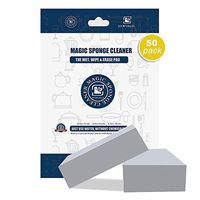 50Pcs Magic Sponge Eraser Melamine Cleaner, Household Cleaning Non-Scratch Scrub Sponge, Universal Cleaner for Multi Surface - Extra Large 4.6X2.4X1" (Grey)
