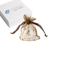 Sparkles Make It Special 25-Pack 4"x6" Brown Organza Wedding Favor Bags - Party Decoration Gift Pouches - 22 Colors