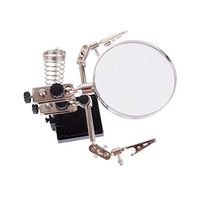 Loupe 5X Illumination Magnifier HD Lens Fixed Clip Jewelry Appraisal, Watch DIY Crafts Engraving and Repair Silver 90mm Magnifier