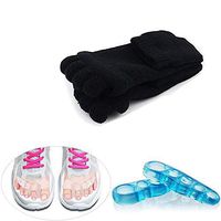 Toe Separators - Toes Alignment Socks, Gel Toe Spacers Toe Stretchers, Instant Therapeutic Bunion Relief(Black Set)