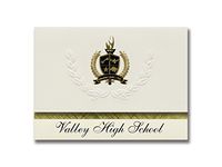 Signature Announcements Valley High School (South Jordan, UT) Graduation Announcements, Presidential style, Basic package of 25 with Gold & Black Metallic Foil seal