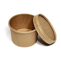 Disposable Soup Bowls with Lids (25 pcs) - 12 oz Paper Soup Cups with Lids To Go Container- Use as Togo Bowls with Lids, Ice Cream Cups, chili bowls