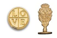 Brass Wax Seal Stamp -Love Cross-780H