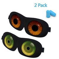 Hycles Sleep Mask with 3D Angel Eye Labeling & Ear Plugs No Nose Pad Eye Mask Ultra Soft Sleeping Blindfold Adjustable Strap Eyeshade for Men Women Kids Plane Travel Nap Night Sleeping