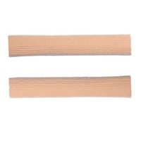 HEALLILY 2Pcs Gel Finger Cots Silicone Toe Protectors Sleeves Support Open Toe Tubes for Corns Blisters Hammertoes - Size S 15CM (Khaki)
