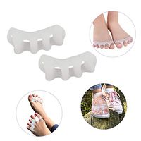 Toe Separators for Bunion Corrector Plantar Fasciitis Hammer Toes Yoga Sports,Original Gel Toe Spacers Stretchers Straightener Spreaders Pads,Small Toe Protectors for Men Women,Stop Foot Pain (white)