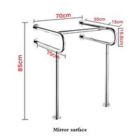 Stainless Steel Basin Handrail, Railing Stand Column Wash Table Handrail, Bathroom Safety Bathroom Accessible U-shaped Handrail, Suitable For Bathroom Washstand, Also For Commercial Hotel Use
